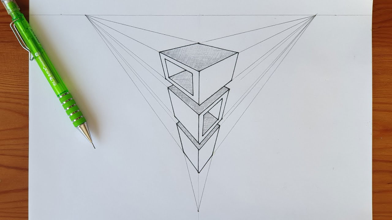 Üç Kaçış Noktalı Perspektif Nasıl Çizilir? | How to Draw 3 Point Perspective?