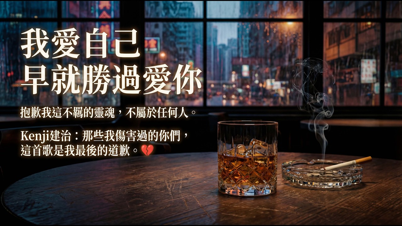 Nana 頻道神祕男歌手Kenji建治首秀。這首歌，送給所有像我一樣無法在愛裡定居的靈魂。《我愛自己 早就勝過愛你》