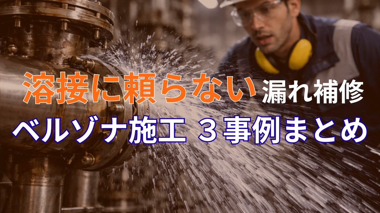 【補修】溶接に頼らない漏れ補修（ベルゾナ補修3事例まとめ）