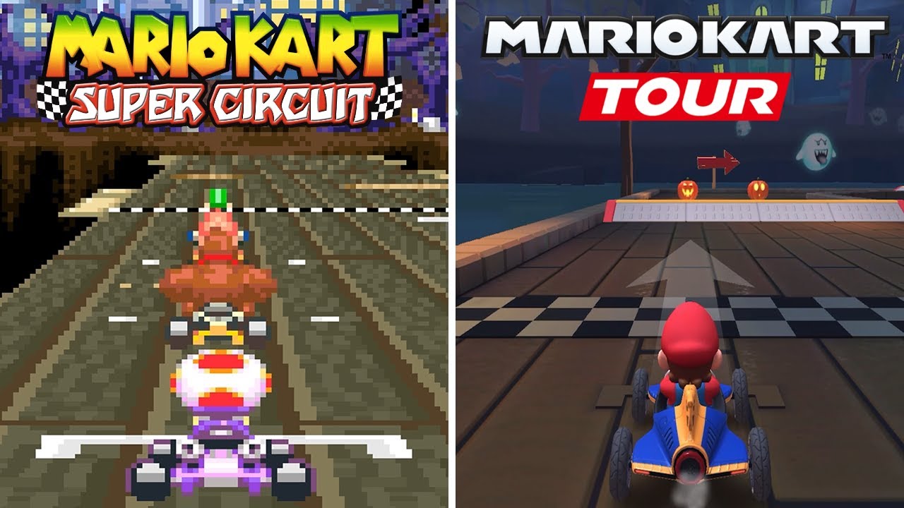 Evolution of GBA Boo Lake in Mario Kart Games (2001-2022)
