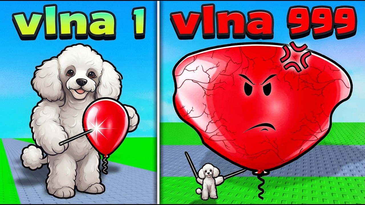Pudlík musí prásknout balónky🎈🐩( roblox 17)