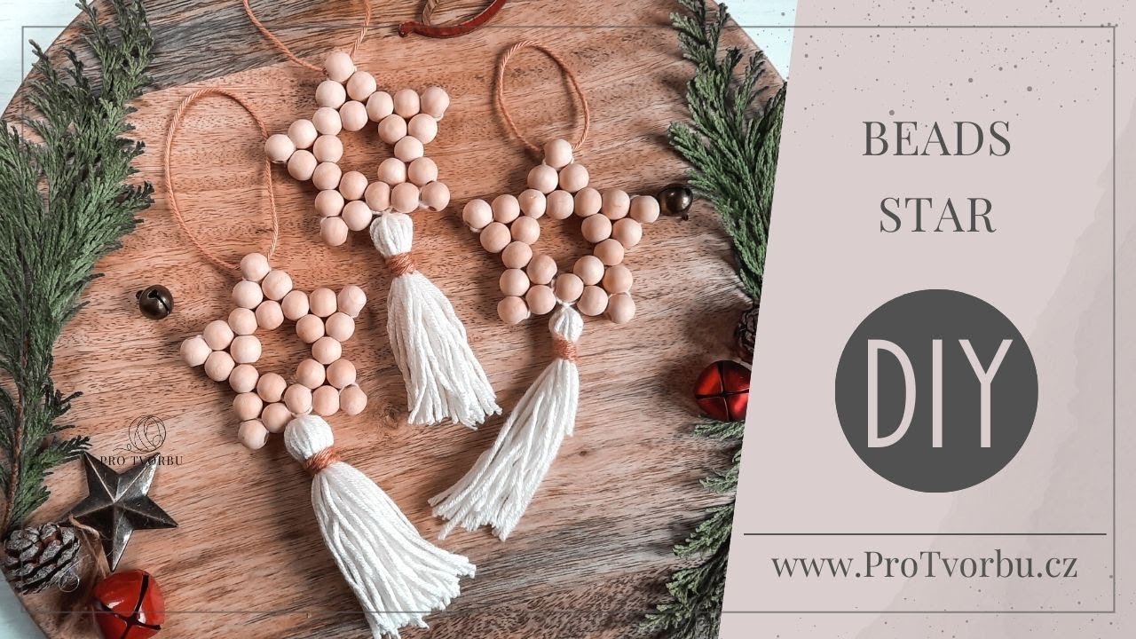 Návod na hvězdu z korálků / DIY How to make beads star