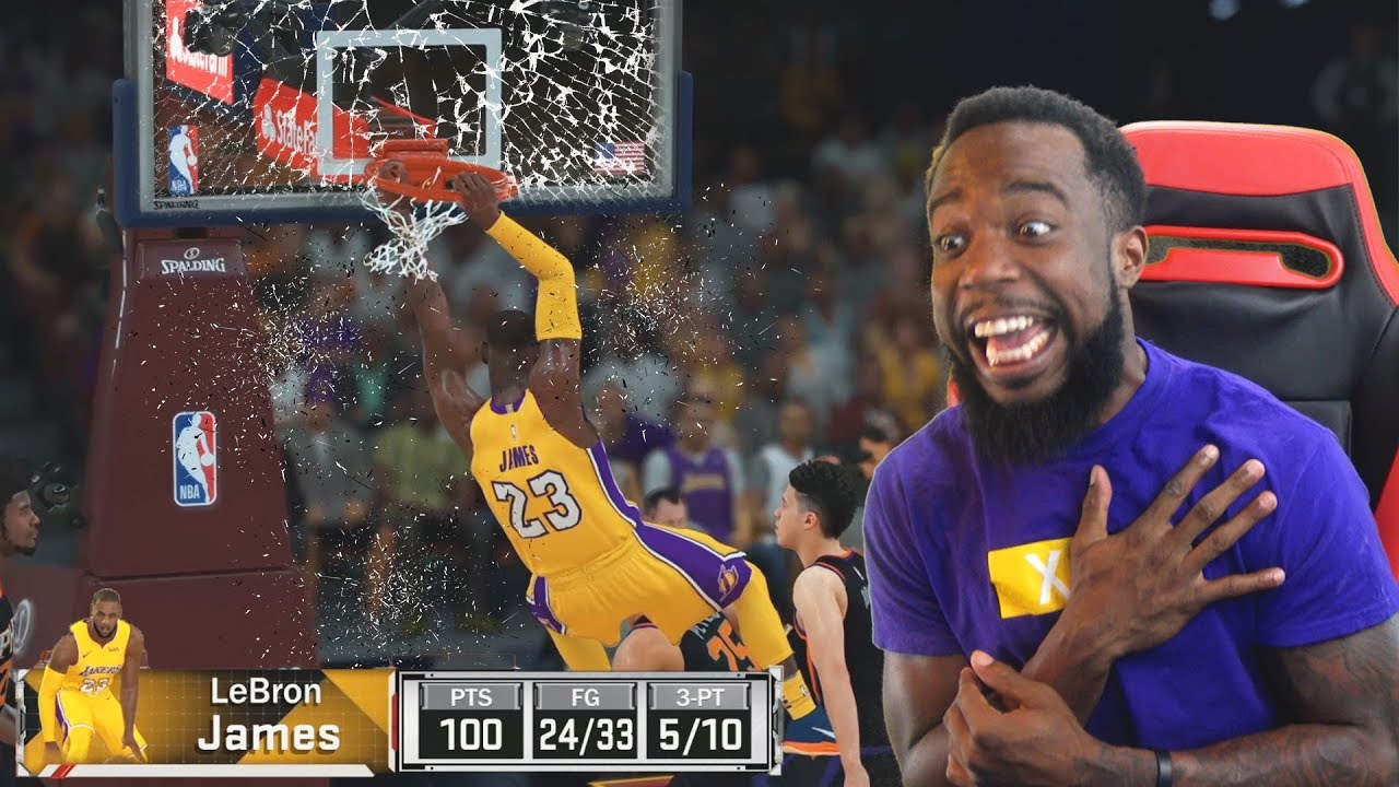 Scored 100 POINTS w/ Backboard Breaking Lebron James! NBA 2K18 MyTeam