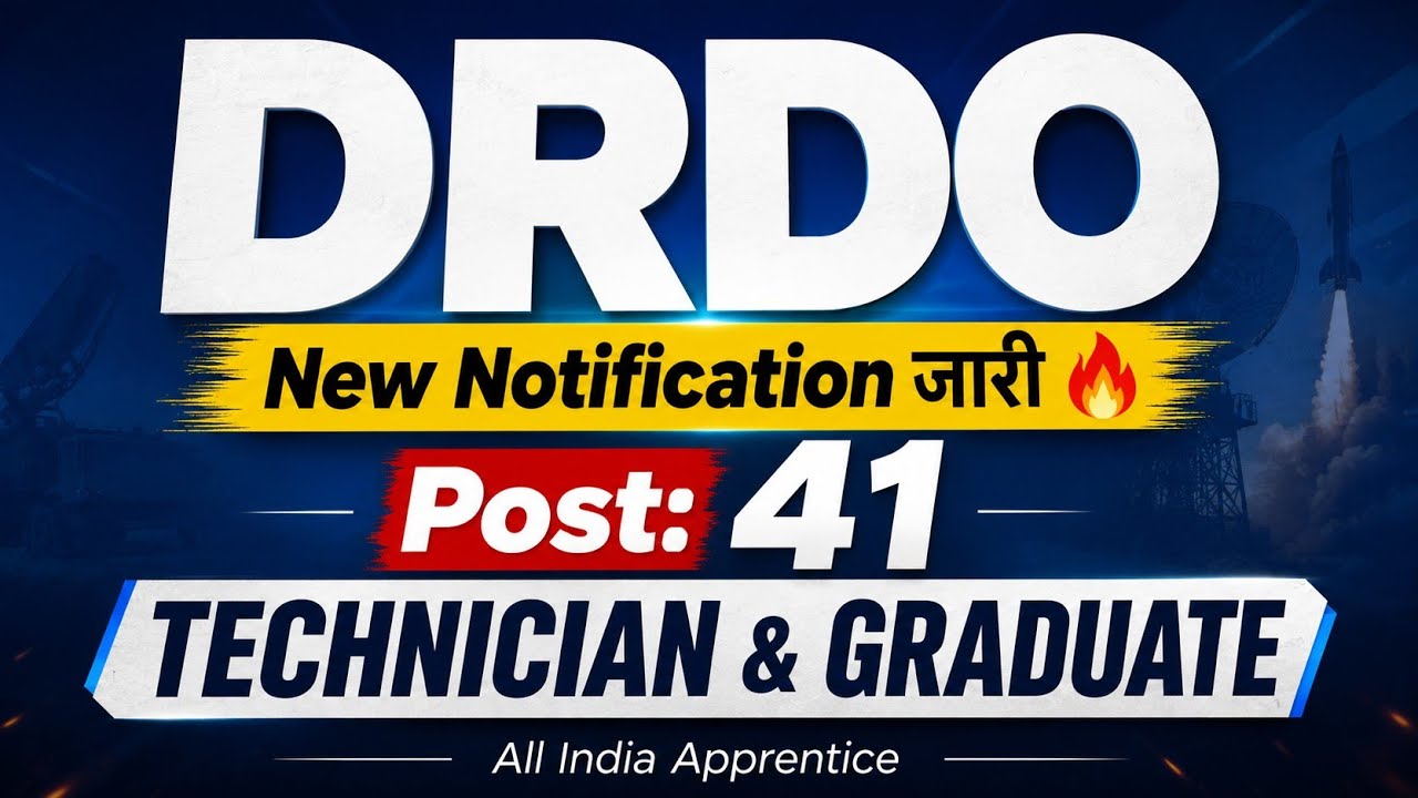 DRDO ACEM New Notification Released 😅 DRDO New Technician & Graduate Apprentice Recruitment 2026