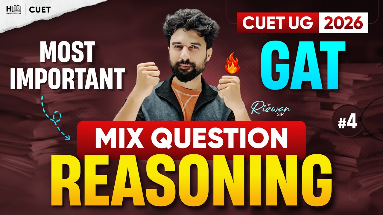 🔴 LIVE: Reasoning [GAT] MCQ & PYQ Series - Day 04 | 🔥 CUET UG 2026 Preparation