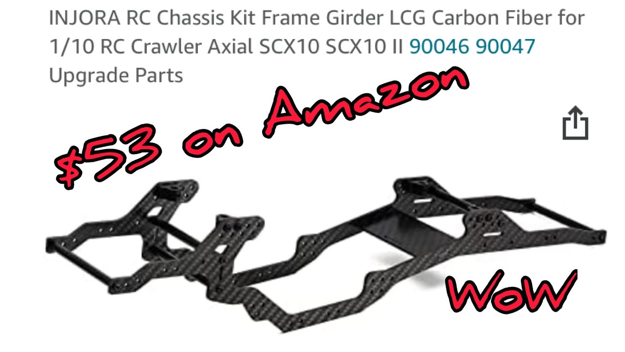 Injora 1/10 scale carbon fiber LCG crawler chassis kit from Amazon