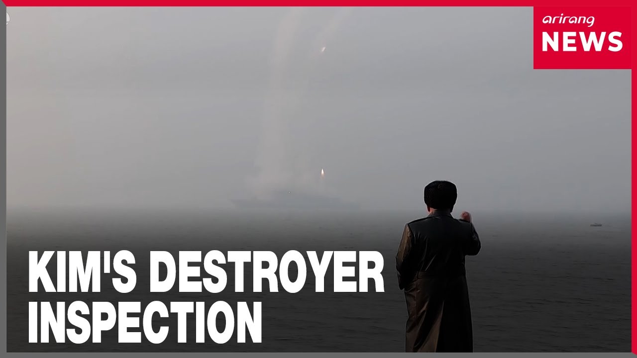 N. Korean leader watches strategic cruise missiles test on new 5,000-ton destroyer