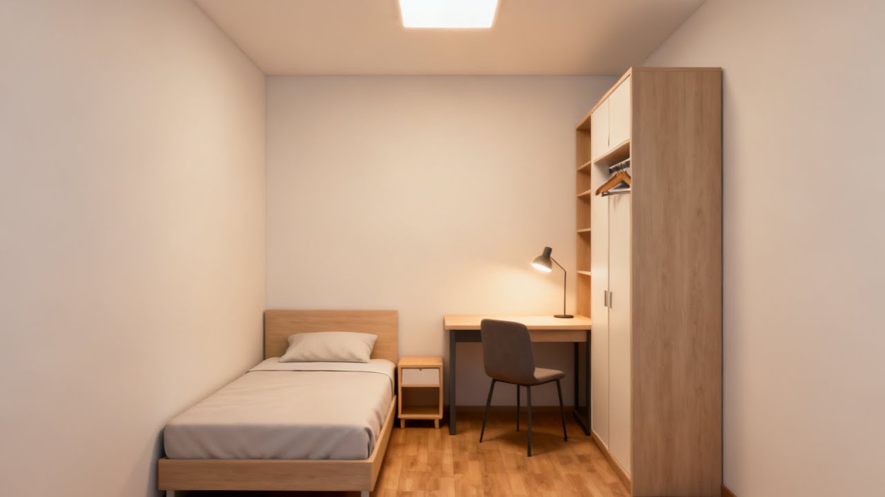 design kamar kos minimalis ukuran 3m² | minimalist boarding room design measuring 3m²
