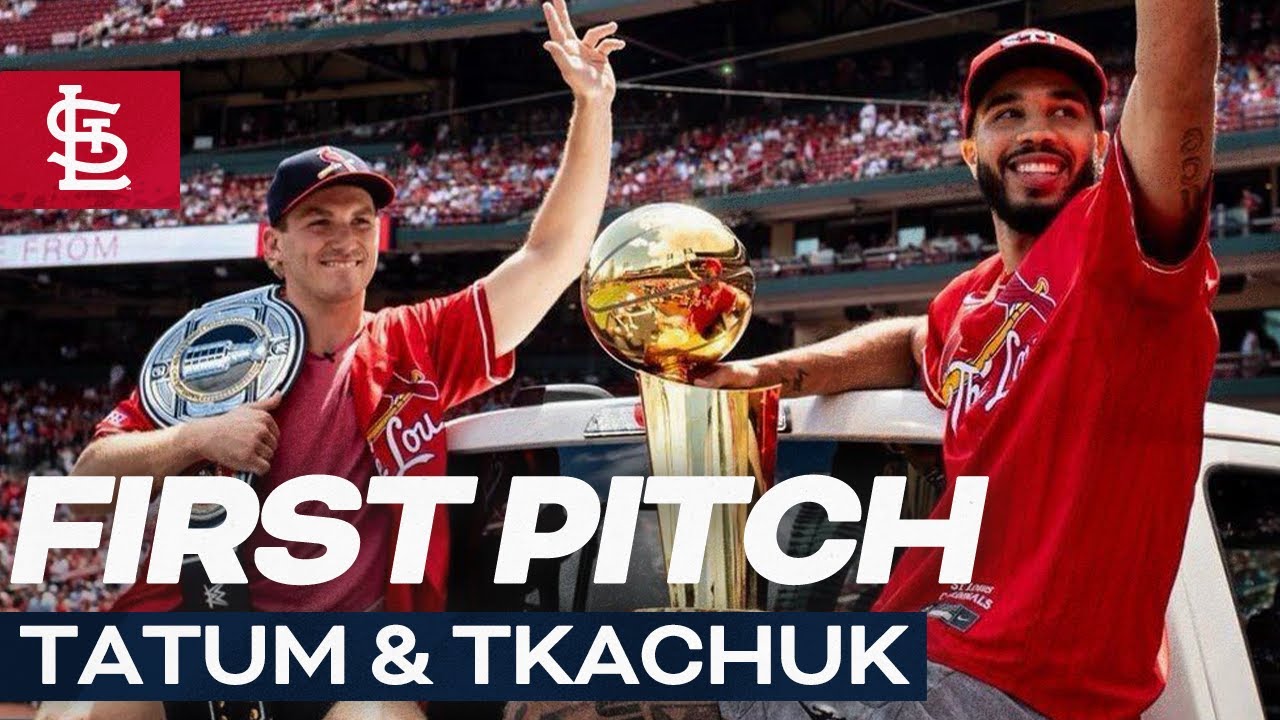 Pre-Game Ceremony: Jayson Tatum & Matthew Tkachuk | St. Louis Cardinals