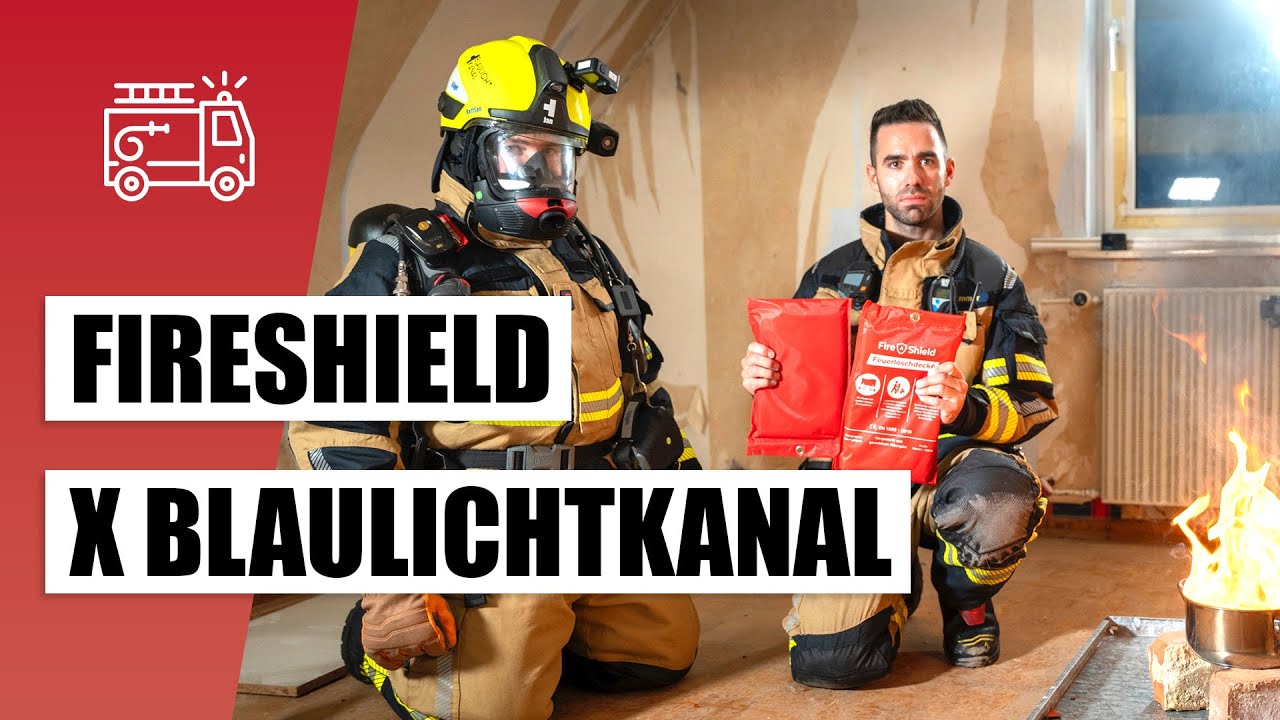 So löscht du einen Fettbrand richtig! FireShield Löschdecke im Test mit Blaulichtkanal 🚒