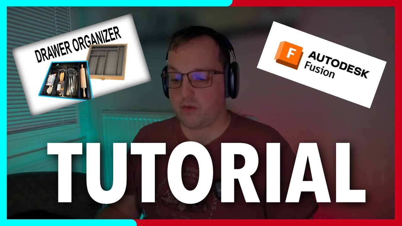 Tutorial: how to create 3D printable DRAWER ORGANIZER in Autodesk Fusion | part 1 - creation | 4K