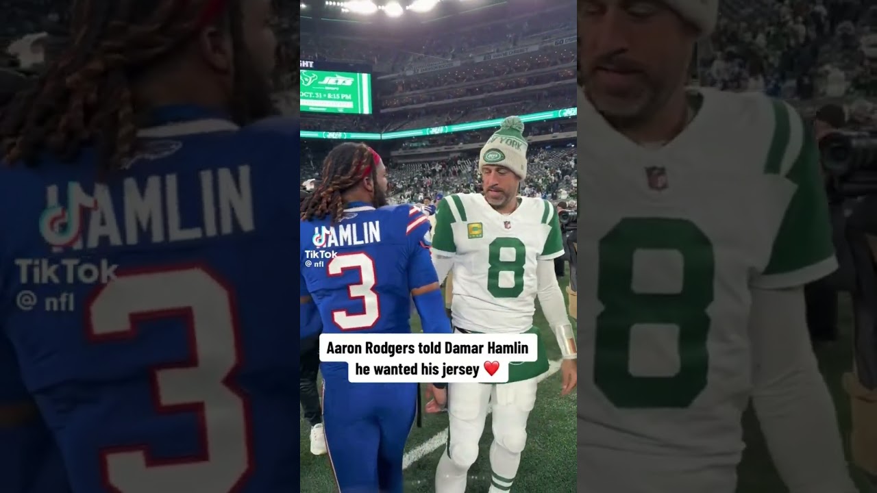 Aaron Rodger&rsquo;s told damar Hamlin he wanted his jersey #nfl #shorts