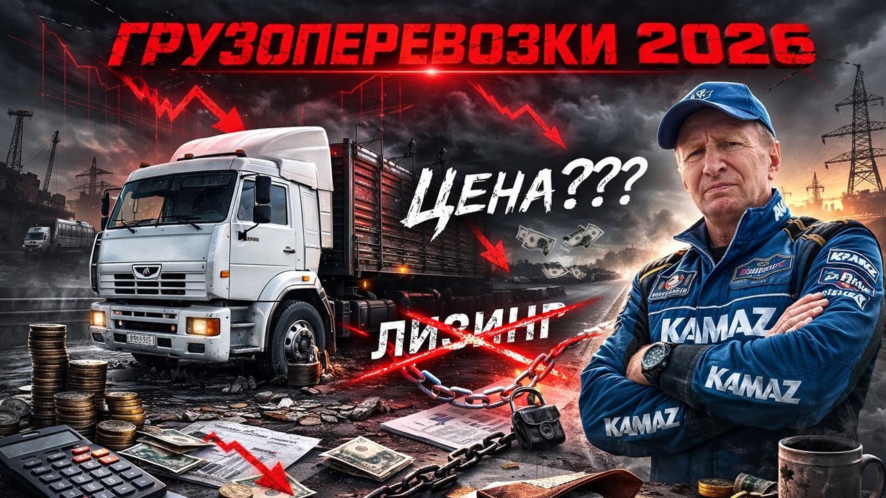 🚚 ГРУЗОПЕРЕВОЗКИ 2026: цена падает, лизинг горит... Камаз дальнобой