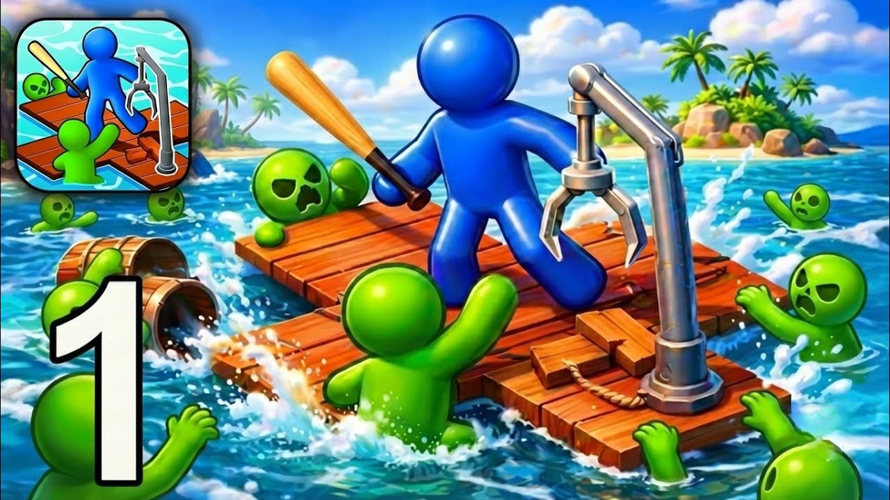 Zombie Ark – Gameplay Walkthrough Part 1 – Raft Defense Mission (Android & iOS)