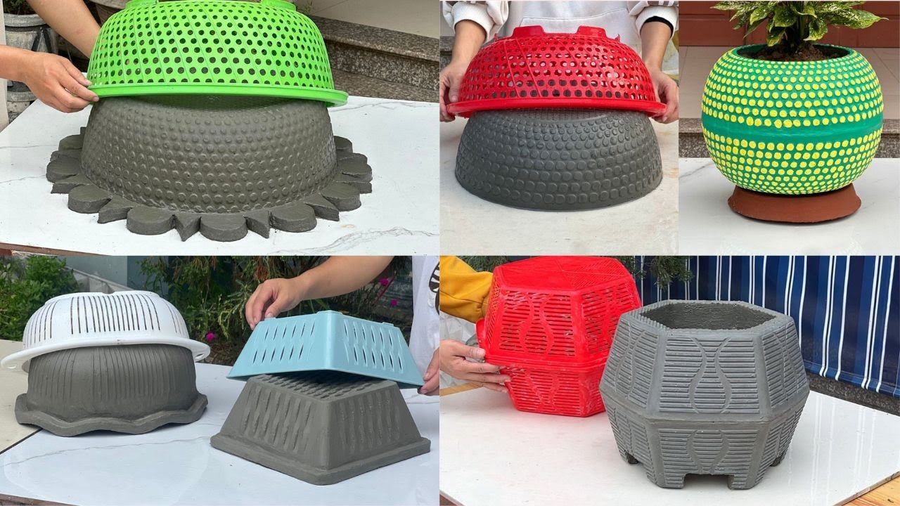 Top 4 Ideas Pots With PLASTIC BASKETS and CEMENT