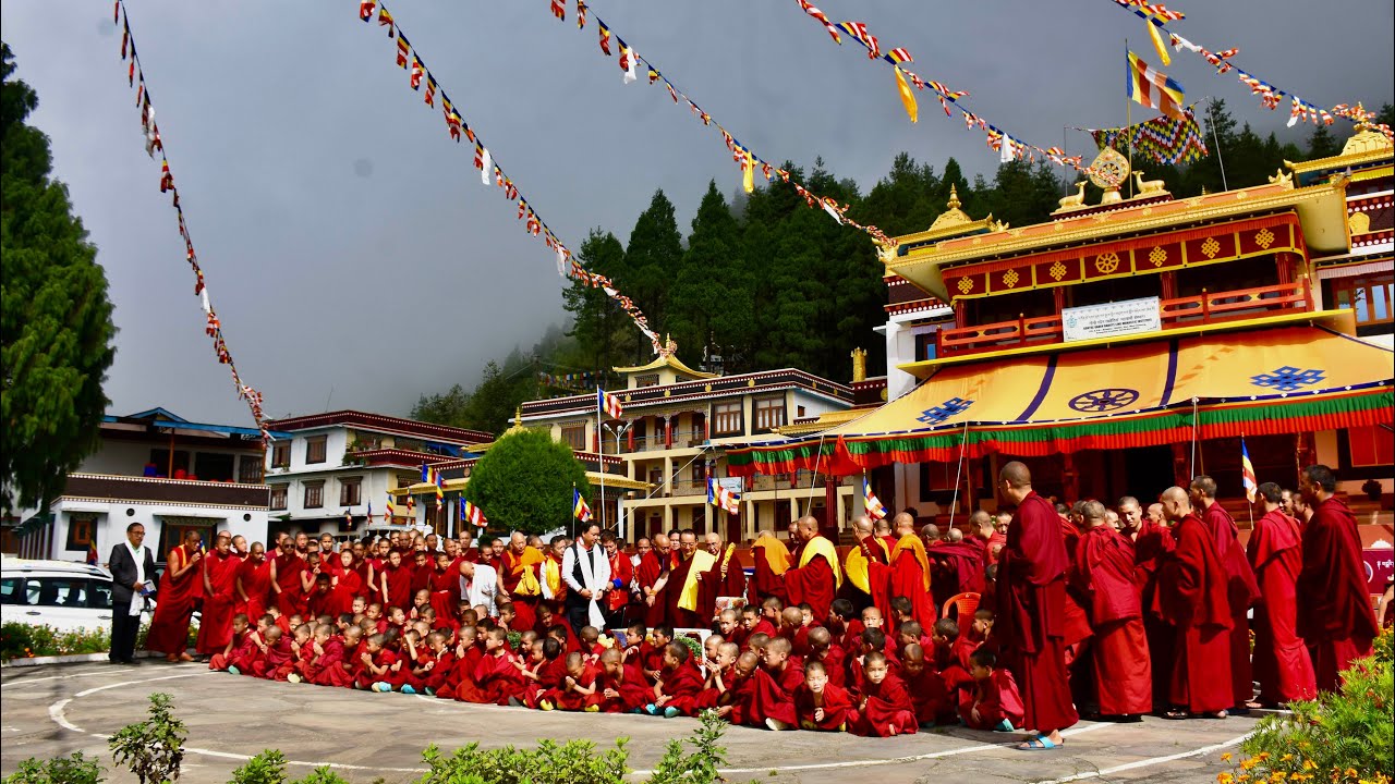 His Holiness the 12th Jamgon Tai Situ Rinpoche depart from Gontse Gaden Rabgyeling Monastery (A.P)