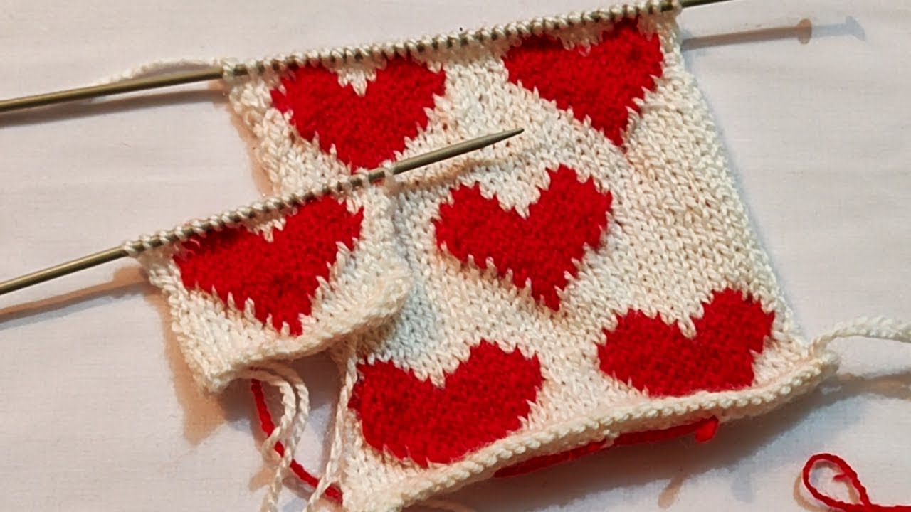 Beautiful Heart Shape Knitting Design || Easy Knitting Pattern for Baby Sweater