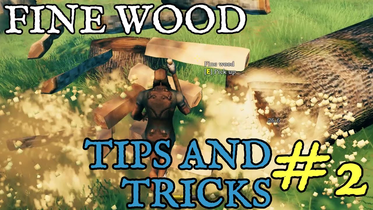 Valheim Tips and Tricks #2 - Obtain Fine Wood from Birch and Oak Trees Without Bronze Tools!