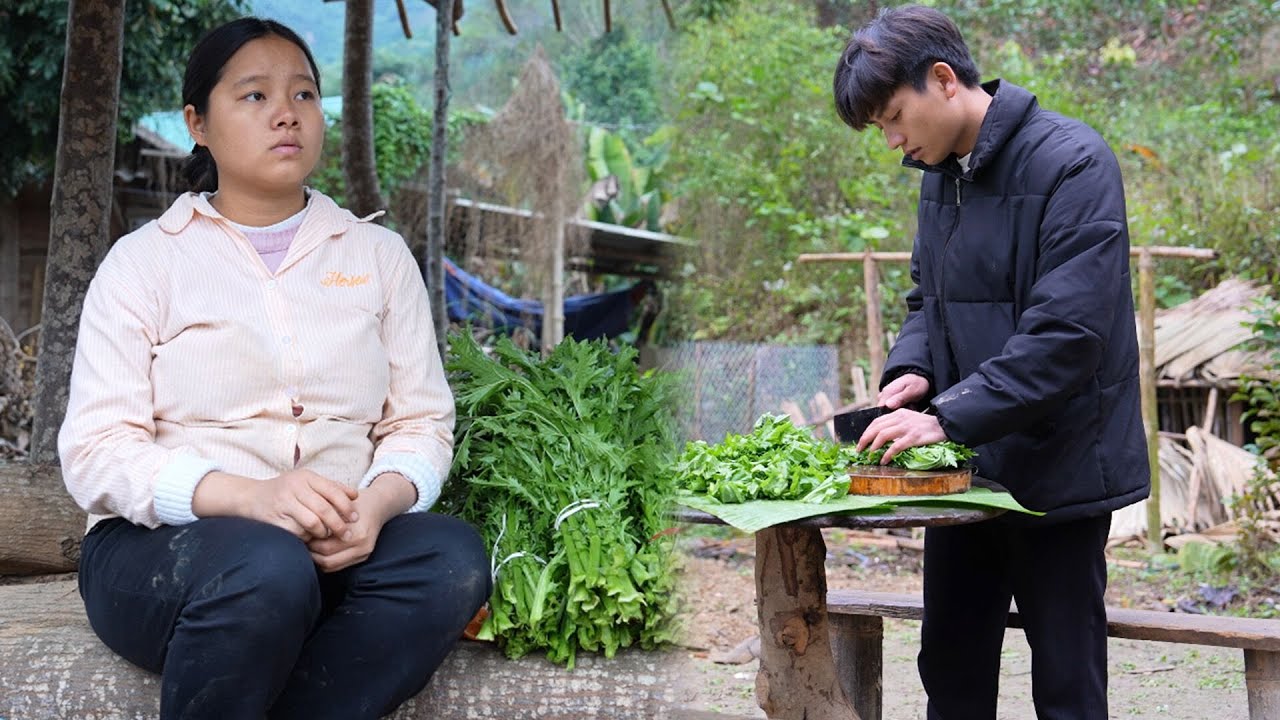 17-Year-Old Single Mother Harvesting Vegetables and Facing Challenges During Tet