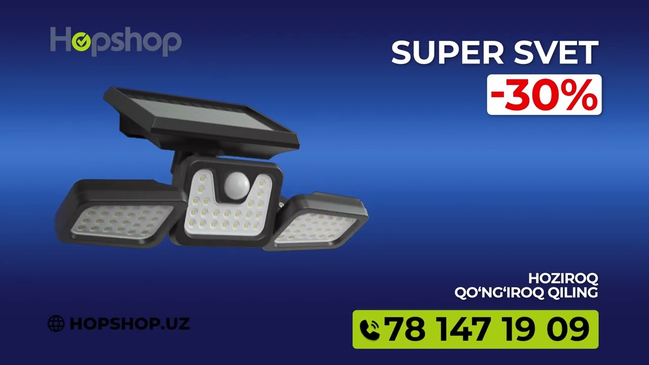 Quyosh panelli chiroq - Super light