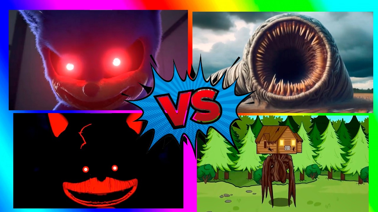 Scary Monsters ATTACK! 😱 Sonic vs Worm vs House Monster Tiles Hop