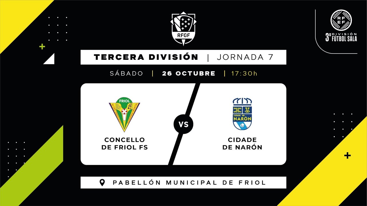 Jornada 7 3ª División  Concello de Friol FS VS Cidade de Narón  el Sábado 26 de Octubre