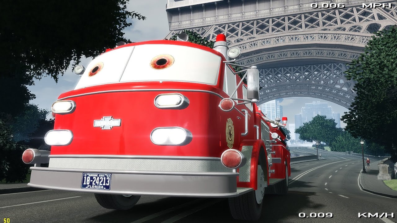Cars Movie FireTruck Mod By GTAEU-MODS GTA Online PC