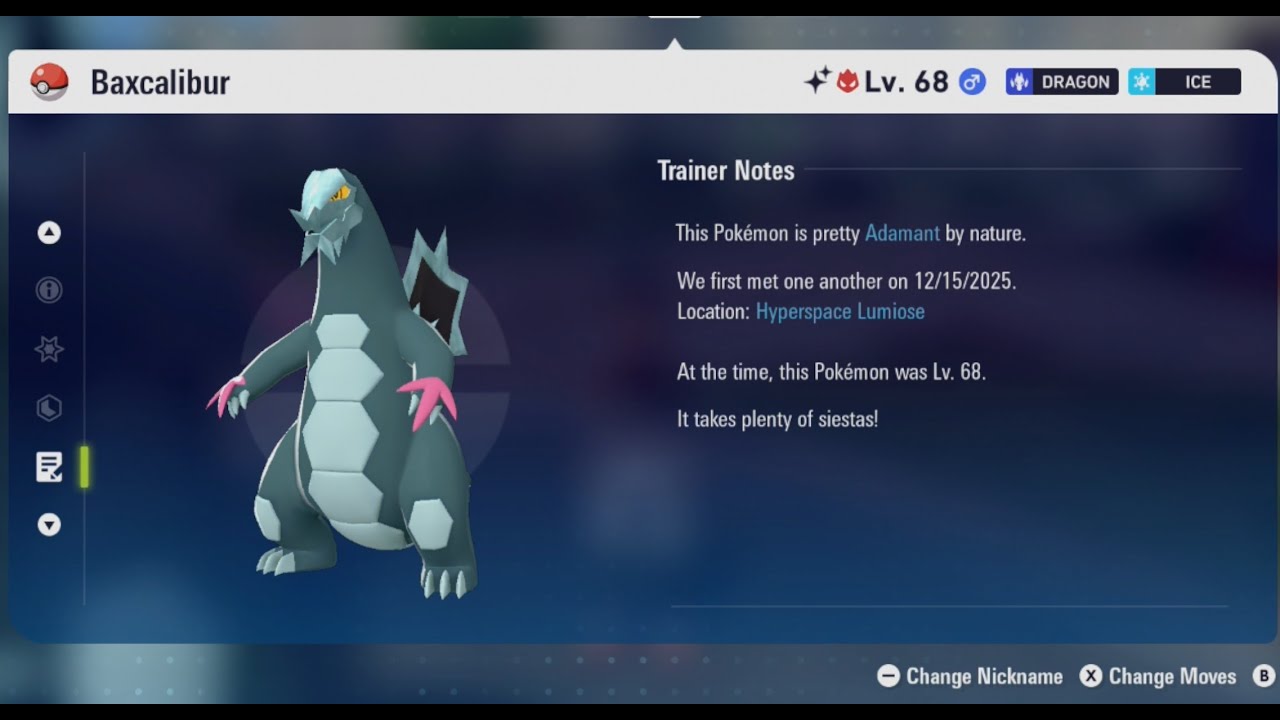 ALPHA Baxcalibur Shiny Hunt in Pokémon Legends ZA Mega Dimension DLC