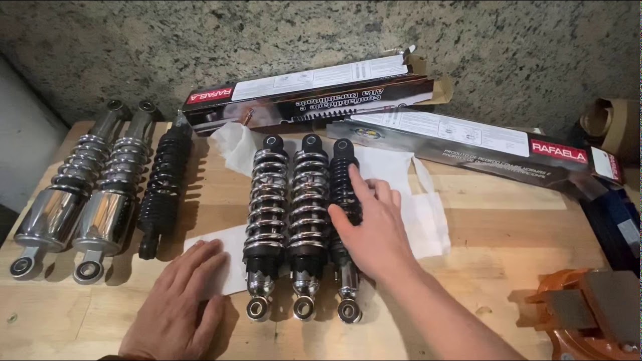 NOVOS amortecedores de 27cm para intruder 125!