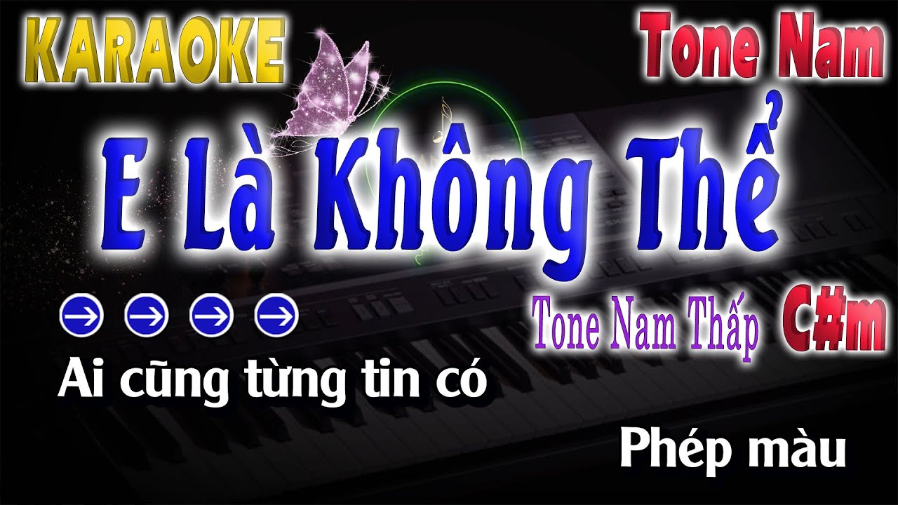 Karaoke E Là Không Thể - Tone Nam Thấp | Quân Beat