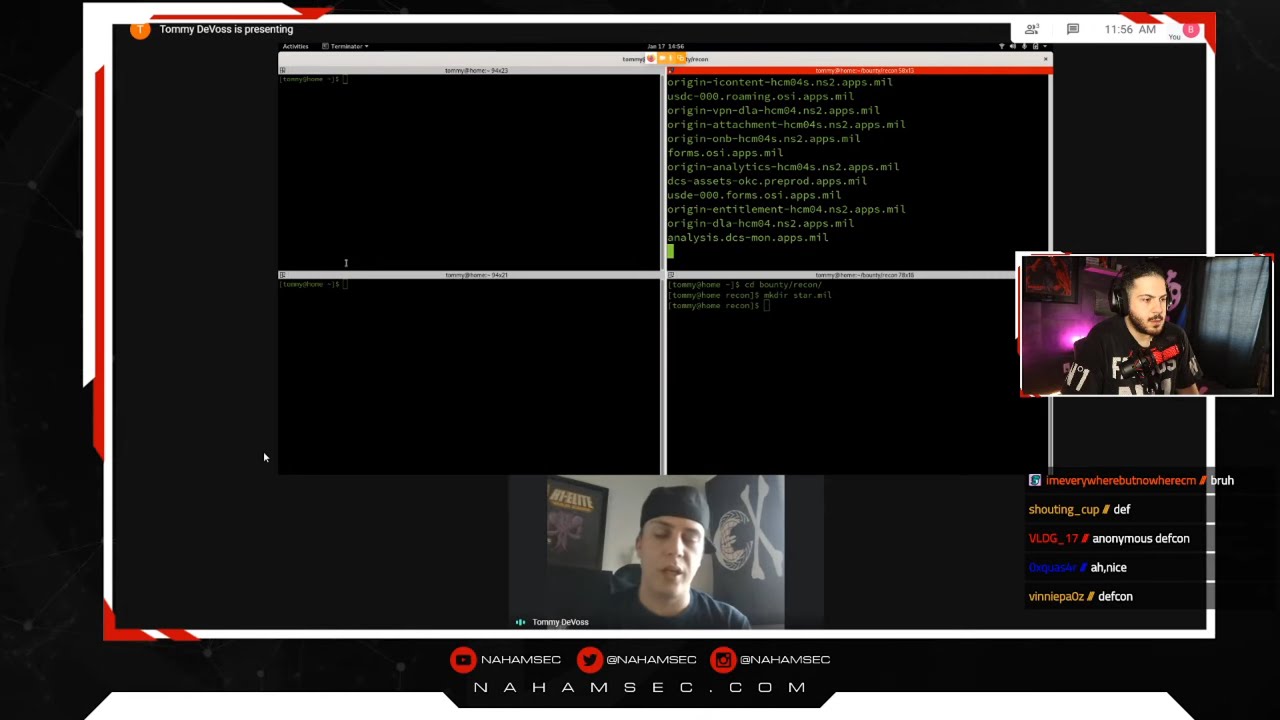 Live Recon and Google Dorking on the Department of Defenses Vuln Disclosure Program with @thedawgyg