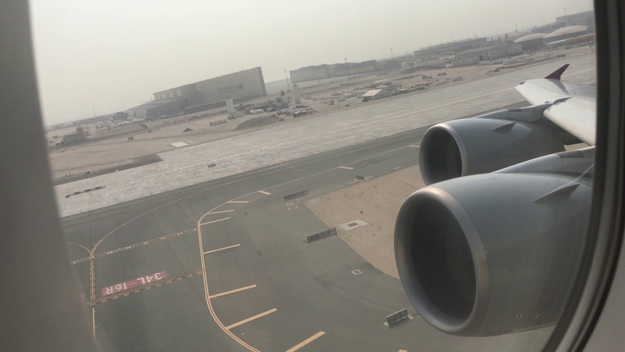 Qatar Airways A380 Takeoff DOH 4K