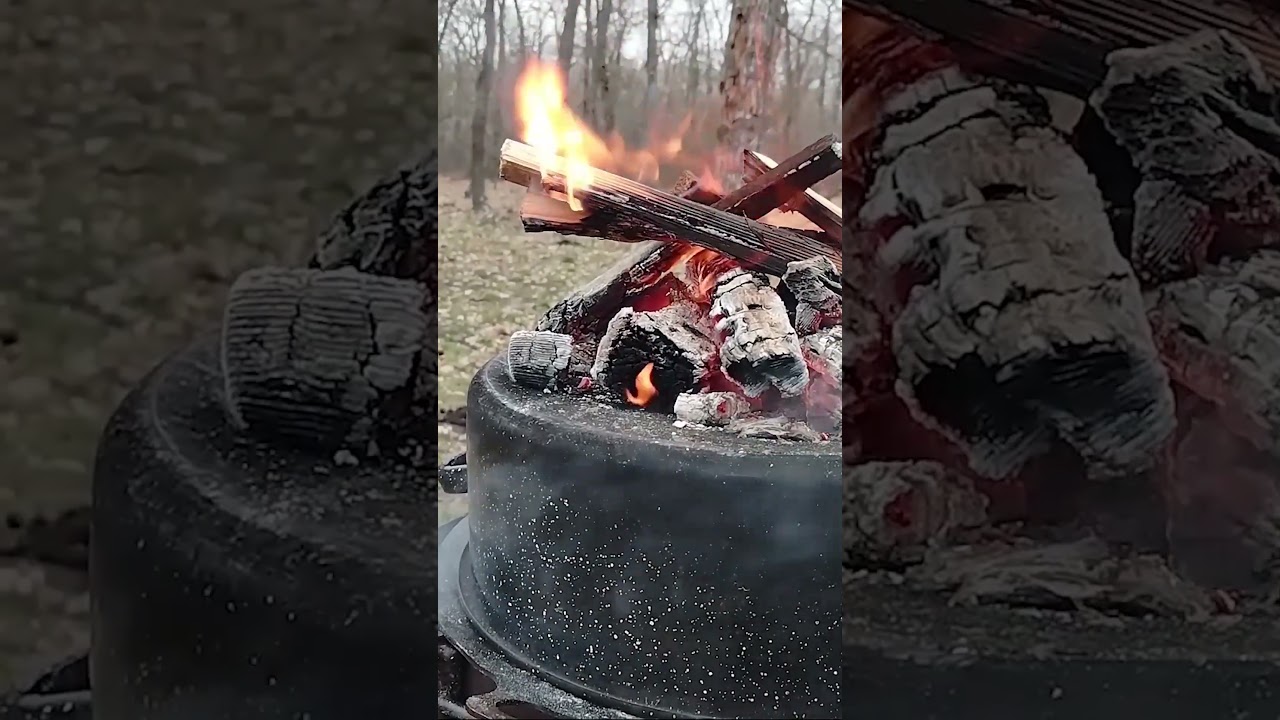 NO OVEN Pizza in the Wild! 🍕🔥 #shorts #asmr #wildcooking