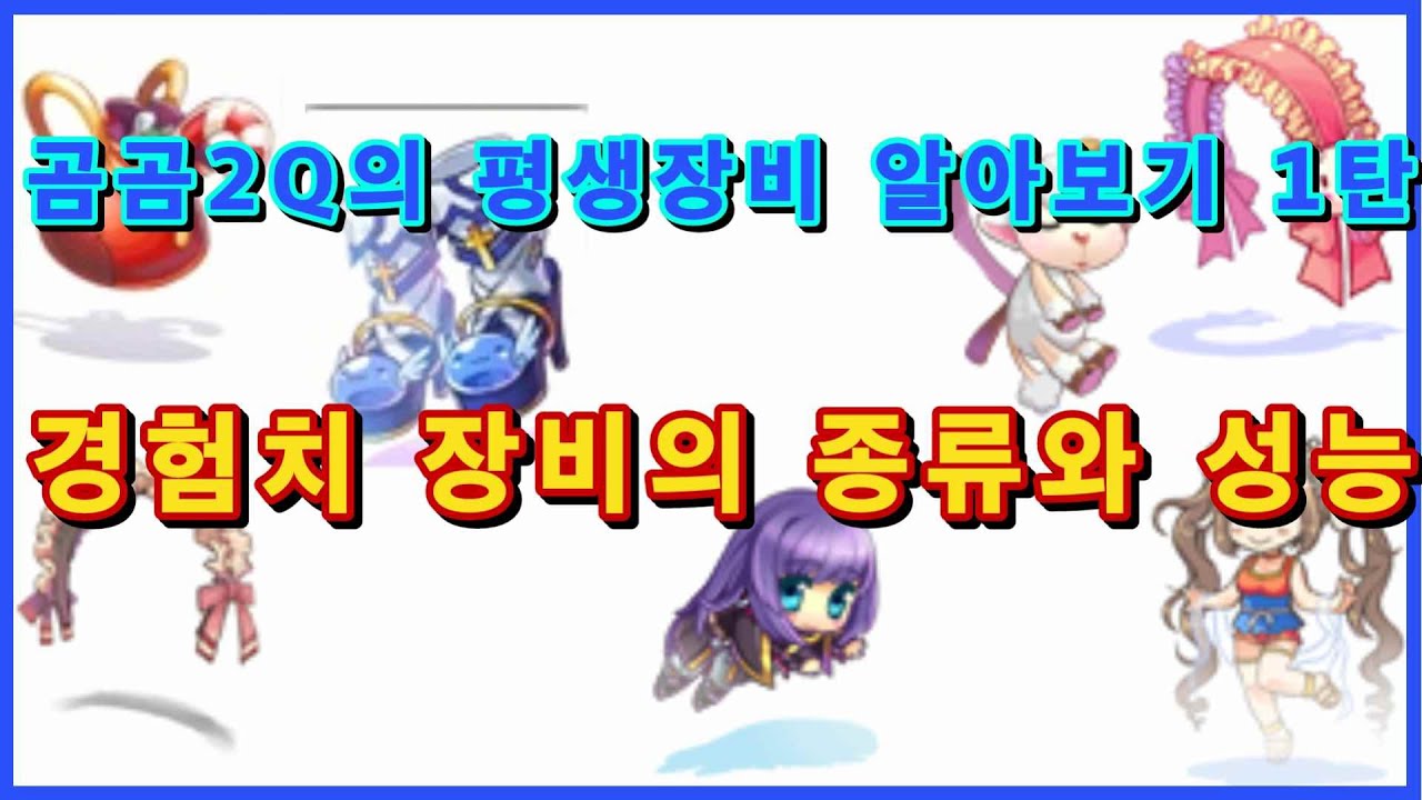 곰곰2Q의 평생장비를 알아보자1편(경험치템 종류와 성능) [재업]