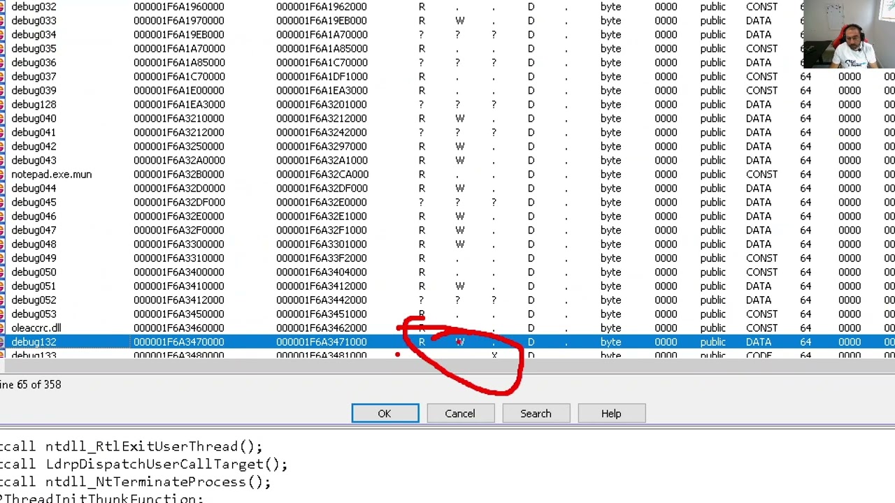 Debugging and understanding remote threads with IDA