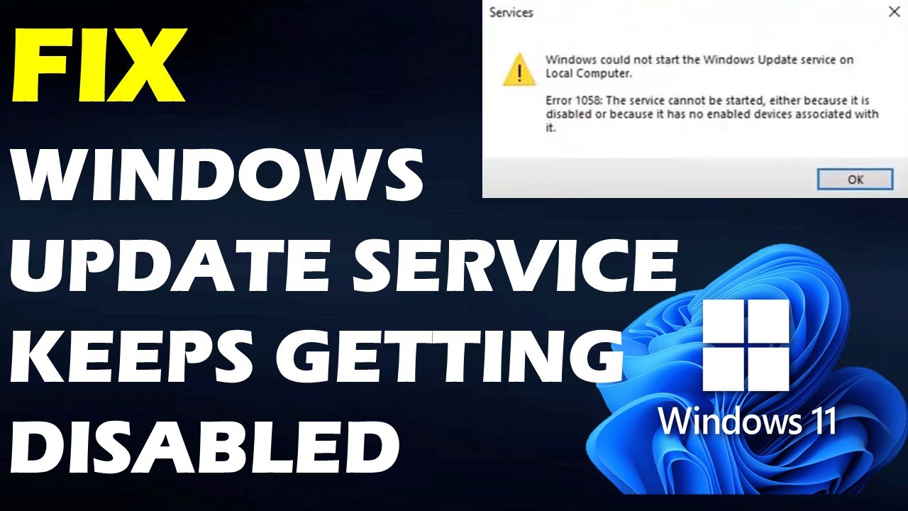 Исправление проблемы с отключением службы Центра обновления Windows