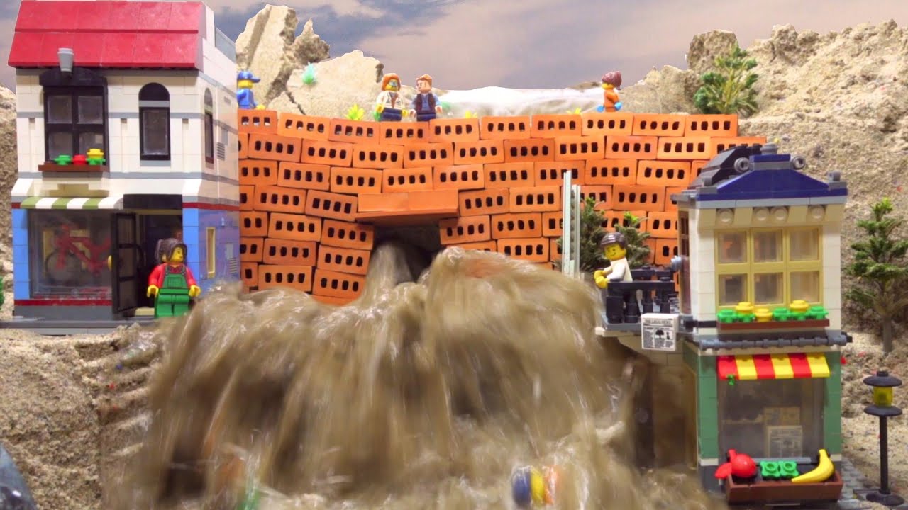 LEGO DAM BREACH VIDEOS - ALL BRIDGES COLLAPSE - LEGO CITY VS NATURAL DISASTERS