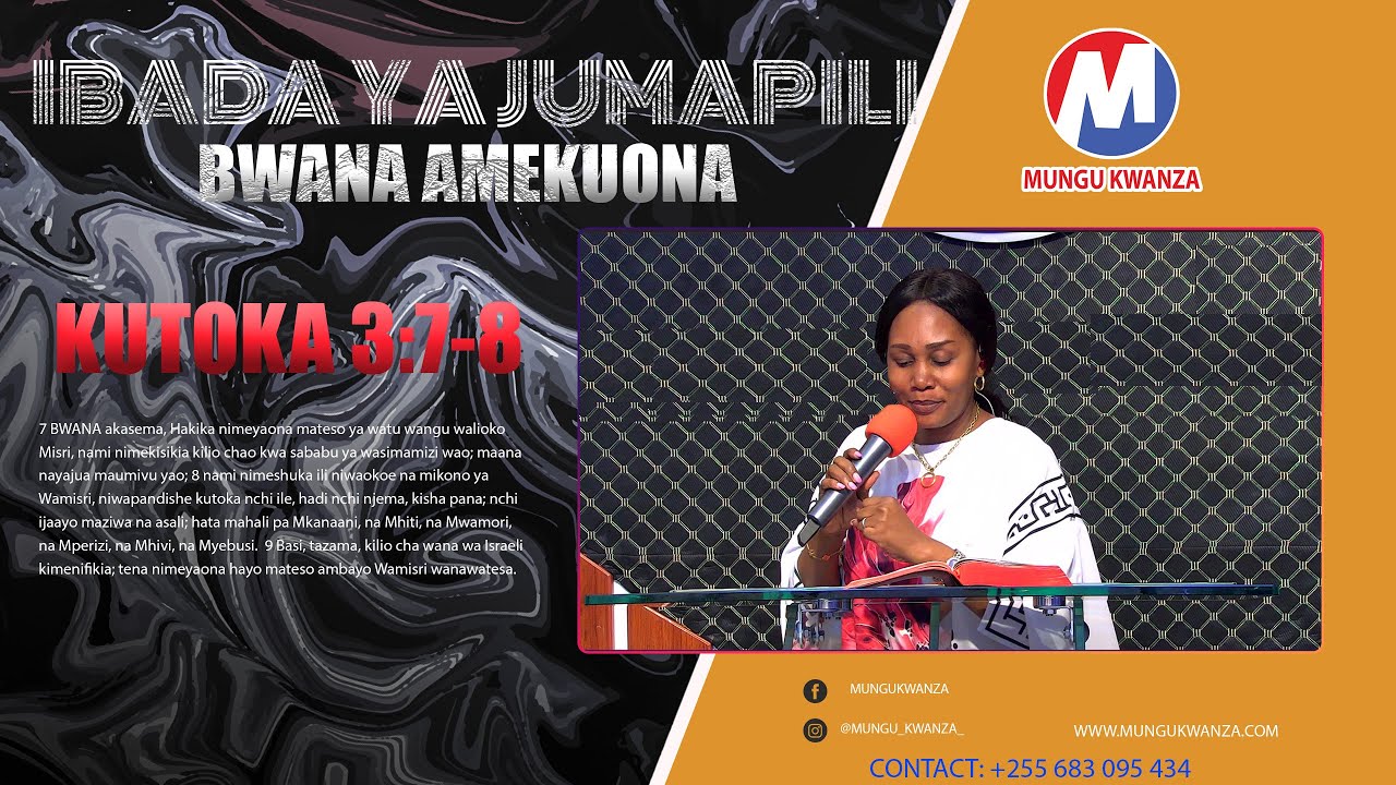 #Mungu_kwanza :IBADA YA PILI MWEZI MARCH LEO 16/2025. { BWANA AMEKUONA  KUTOKA 3:7-9 }