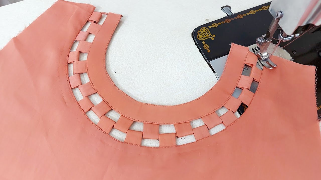Fabric Patti और Dori से बनाएं एकदम नया Neck डिज़ाइन | Beautiful Neck Design with Dori