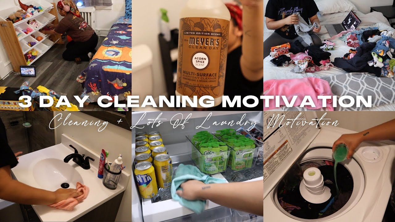 3 DAY WHOLE HOUSE CLEANING MOTIVATION + EXTREME LAUNDRY MOTIVATION