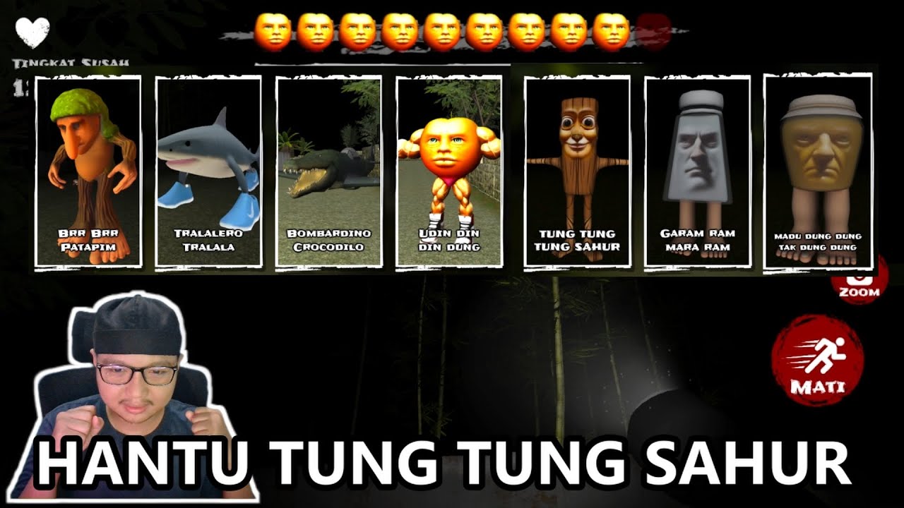 HANTU TUNG TUNG TUNG SAHUR 3D BRAINROT, TEMPATNYA SEPI SEREMNYA!!! #brainrot #shorts #trending1