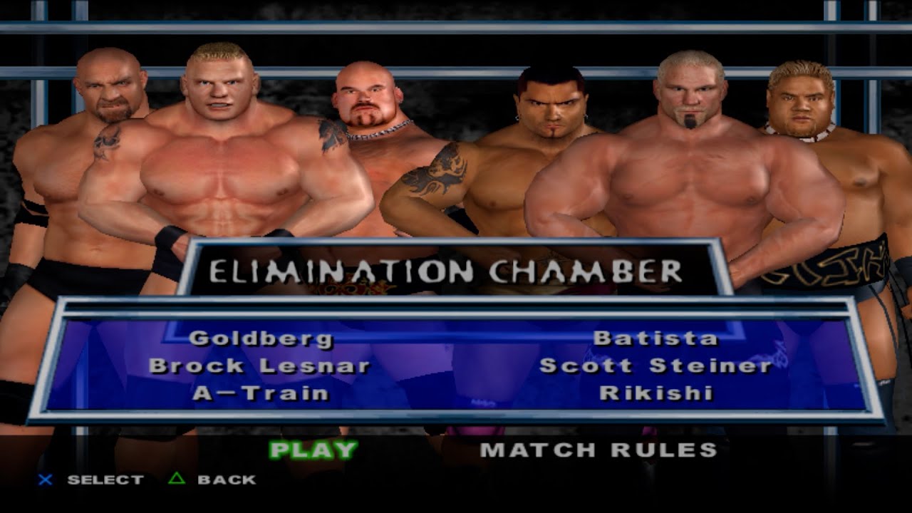 WWE SmackDown! HCTP - Goldberg,BrockLesnar,A-Train,Batista,ScottSteiner,Rikishi
