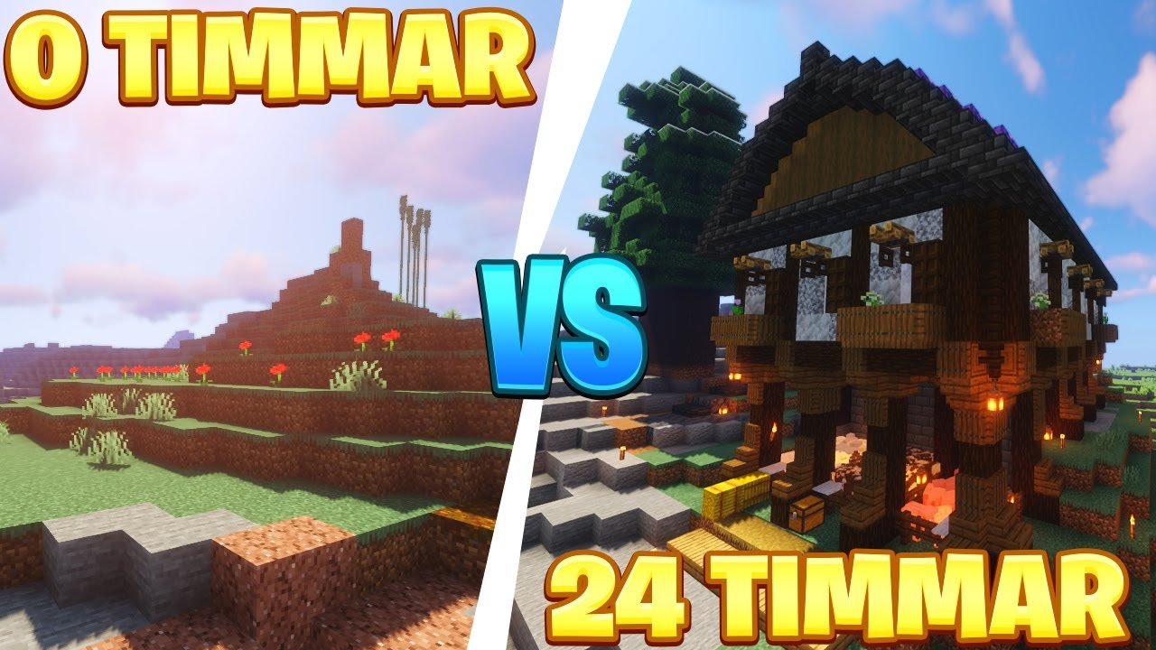 MINA TITTARE FICK 24 TIMMAR PÅ SIG ATT BYGGA I MINECRAFT