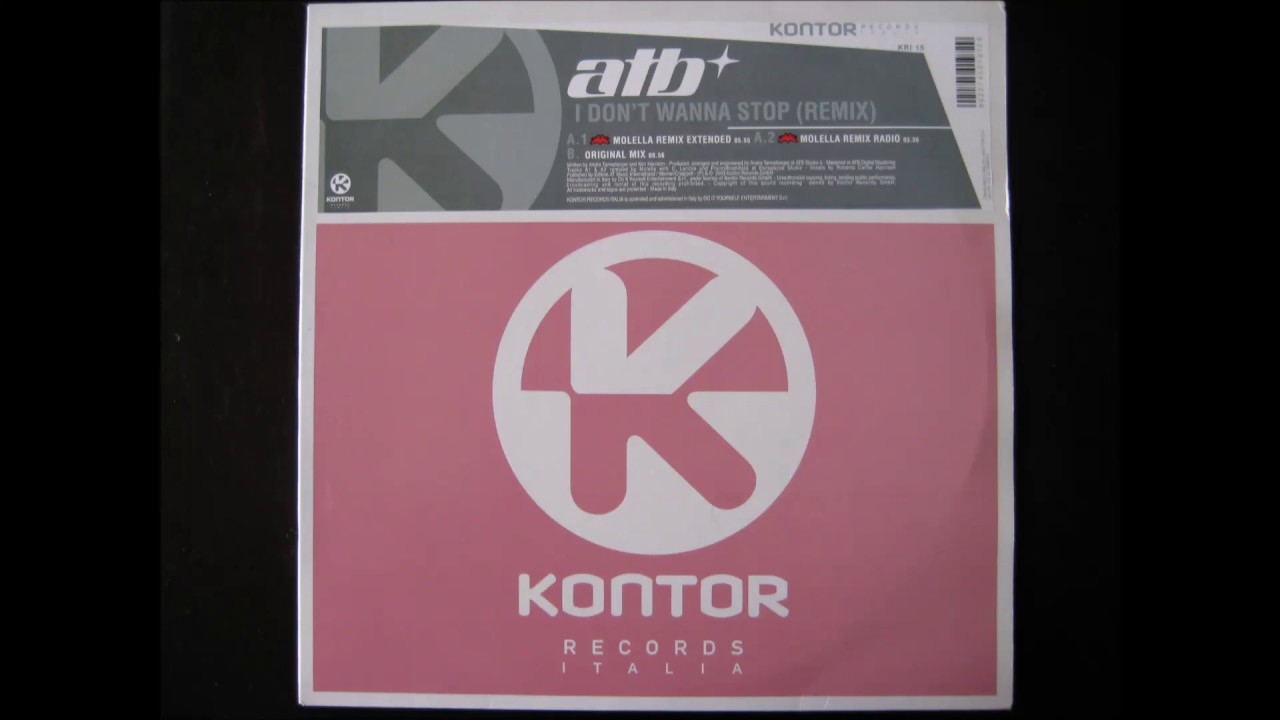 ATB - I don't wanna stop (Molella Remix) - Vinyl - Italodance 2003