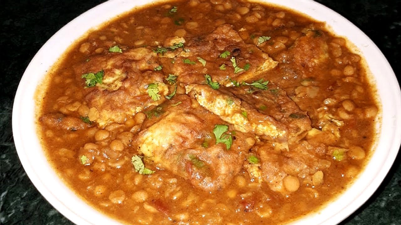 Omelet with Spicy Chana Dal | Chana dal anda recipe | anda dal recipe