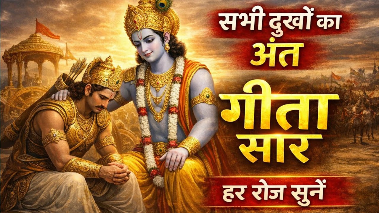 संपूर्ण गीता सार 19 मिनट में | Shrimad Bhagwat Gita Saar | Krishan Updesh