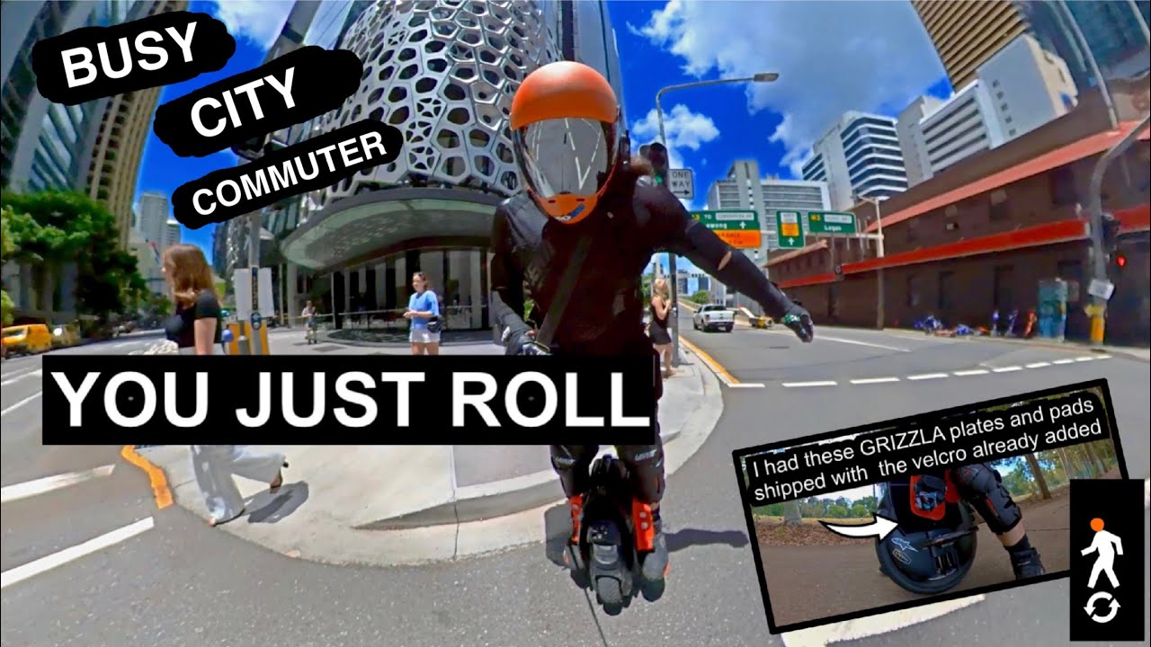 Busy city lunch on my EUC, Brisbane Australia. A few tips, 2 weeks away from InMotion Challenger V13