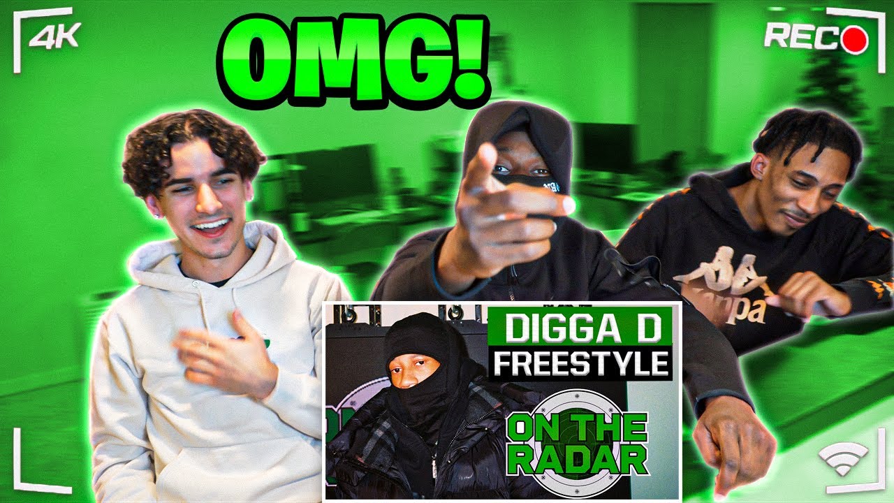 AMERICANS REACT TO DIGGA D - ON THE RADAR FREESTYLE!