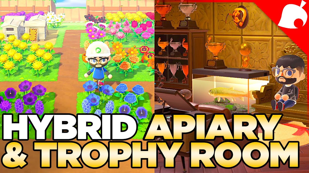 My Rare Flower Apiary & GOLD Trophy Room - Animal Crossing new Horizons 32