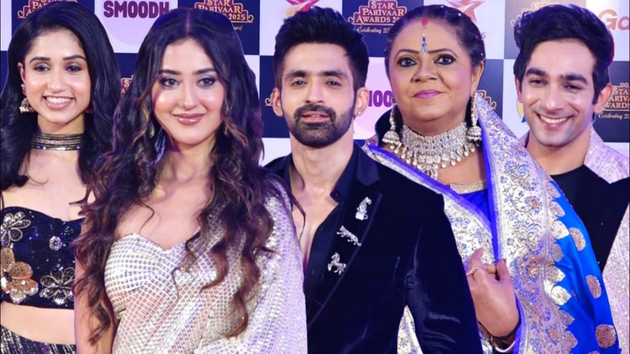 Актеры Джанака и Анупамы прибыли на церемонию вручения премии Star Parivaar Awards 2025 | Арджит ...